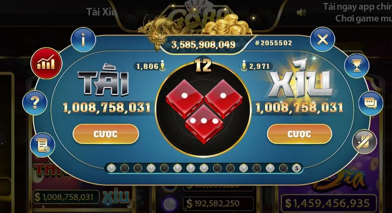 Sảnh cược tài xỉu go88 xanh chín uy tín